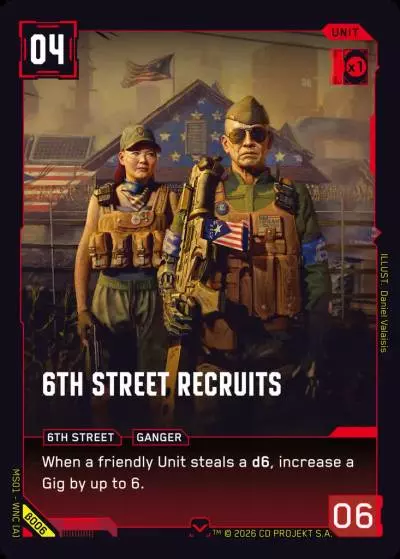 6th Street Recruits Welcome to Night City - Beta Cyberpunk TCG card