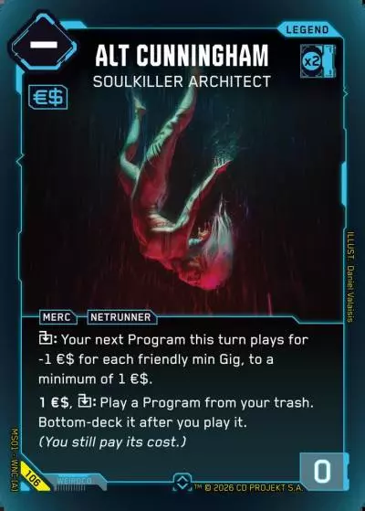 Alt Cunningham - Soulkiller Architect Welcome to Night City - Retail Cyberpunk TCG card