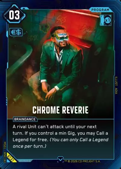 Chrome Reverie Welcome to Night City - Beta Cyberpunk TCG card