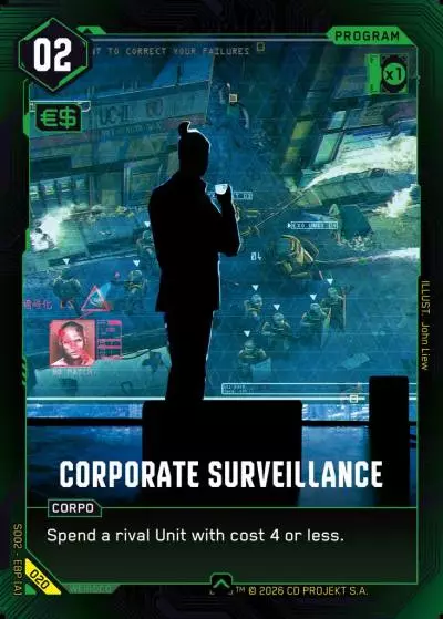 Corporate Surveillance Embracing Power - Retail Starter Deck Cyberpunk TCG card