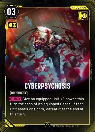 Cyberpsychosis Welcome to Night City - Retail Cyberpunk TCG card
