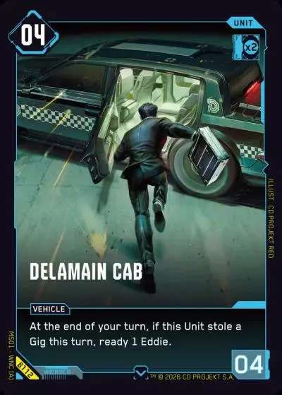 Delamain Cab Welcome to Night City - Beta Cyberpunk TCG card