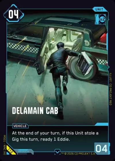 Delamain Cab Welcome to Night City - Retail Cyberpunk TCG card
