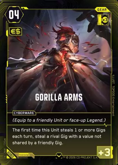 Gorilla Arms Welcome to Night City - Beta Cyberpunk TCG card