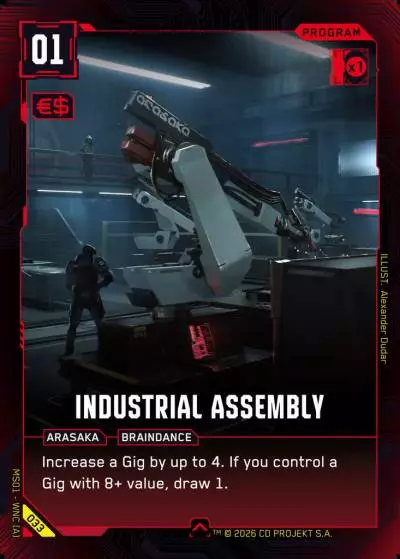 Industrial Assembly Welcome to Night City - Retail Cyberpunk TCG card
