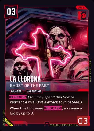 La Llorona - Ghost of the Past Welcome to Night City - Beta Cyberpunk TCG card