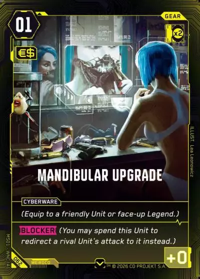 Mandibular Upgrade Welcome to Night City - Retail Cyberpunk TCG card
