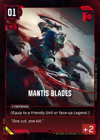 Mantis Blades Embracing Power - Retail Starter Deck Cyberpunk TCG card