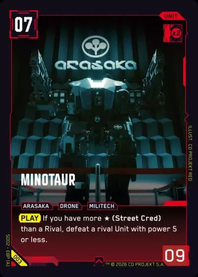 Minotaur Embracing Power - Retail Starter Deck Cyberpunk TCG card
