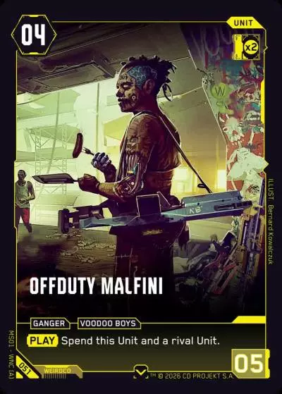 Offduty Malfini Welcome to Night City - Retail Cyberpunk TCG card