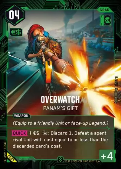Overwatch - Panam's Gift Welcome to Night City - Beta Cyberpunk TCG card