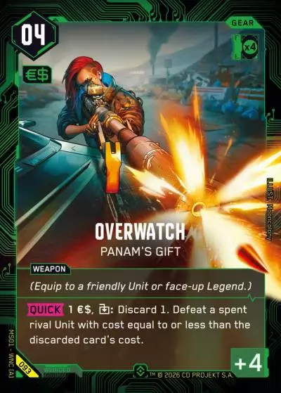 Overwatch - Panam's Gift Welcome to Night City - Retail Cyberpunk TCG card