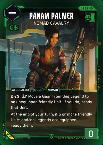 Panam Palmer - Nomad Cavalry Welcome to Night City - Beta Cyberpunk TCG card