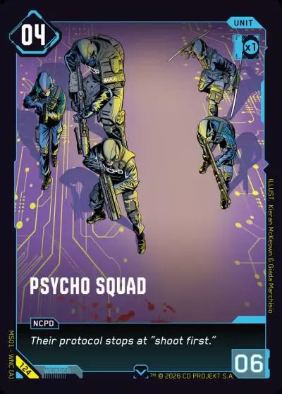 Psycho Squad Welcome to Night City - Retail Cyberpunk TCG card