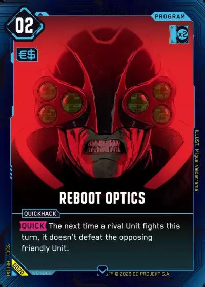 Reboot Optics The Heist - Beta Starter Deck Cyberpunk TCG card