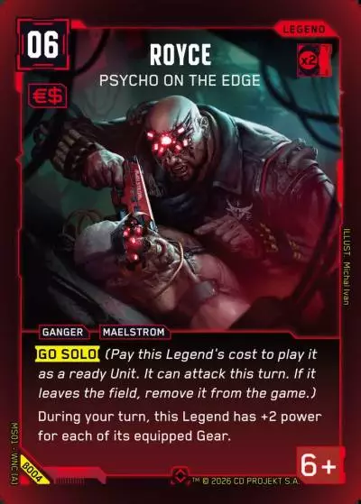 Royce - Psycho on the Edge Welcome to Night City - Beta Cyberpunk TCG card
