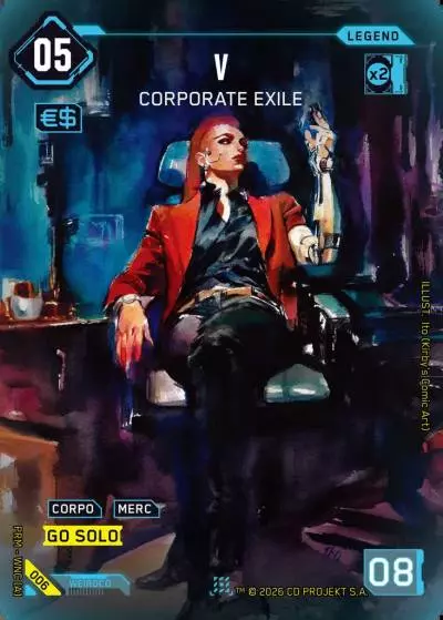 V - Corporate Exile Box Toppers - Retail Cyberpunk TCG card