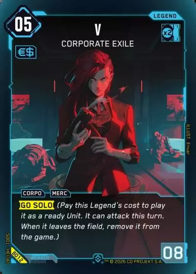 V - Corporate Exile The Heist - Beta Starter Deck Cyberpunk TCG card