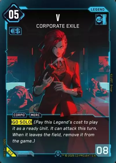 V - Corporate Exile The Heist - Retail Starter Deck Cyberpunk TCG card